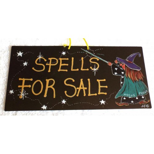 Witchy Hanging Sign Spells for sale